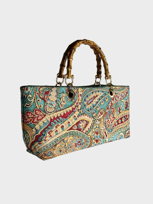 Mini Picnic Bag Jacquard Paisley lato Ruj Heritage