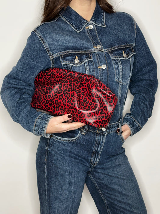 Puffy Bag Rosso Animalier