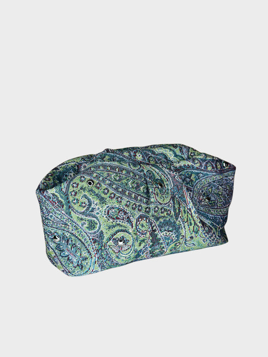Puffy Bag Jacquard Turchese lato Ruj Heritage