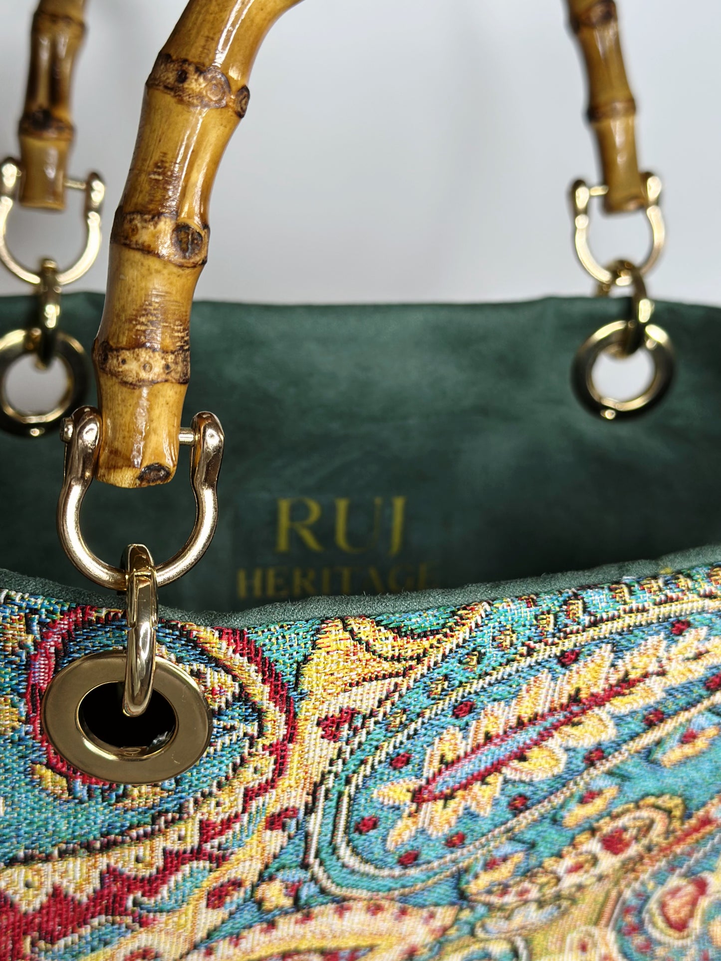 Mini Picnic Bag Jacquard Paisley interno Ruj Heritage