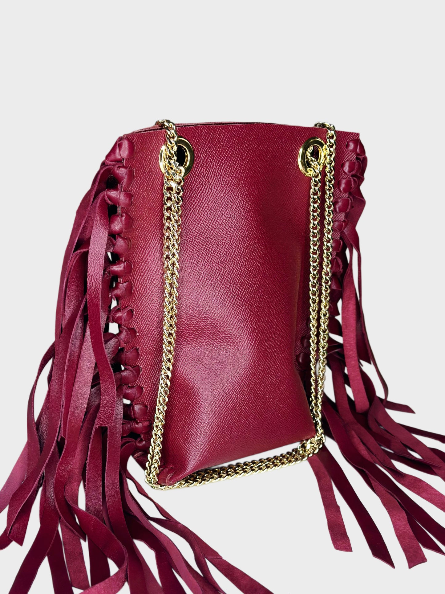 Mini Tote Bag frange Cherry