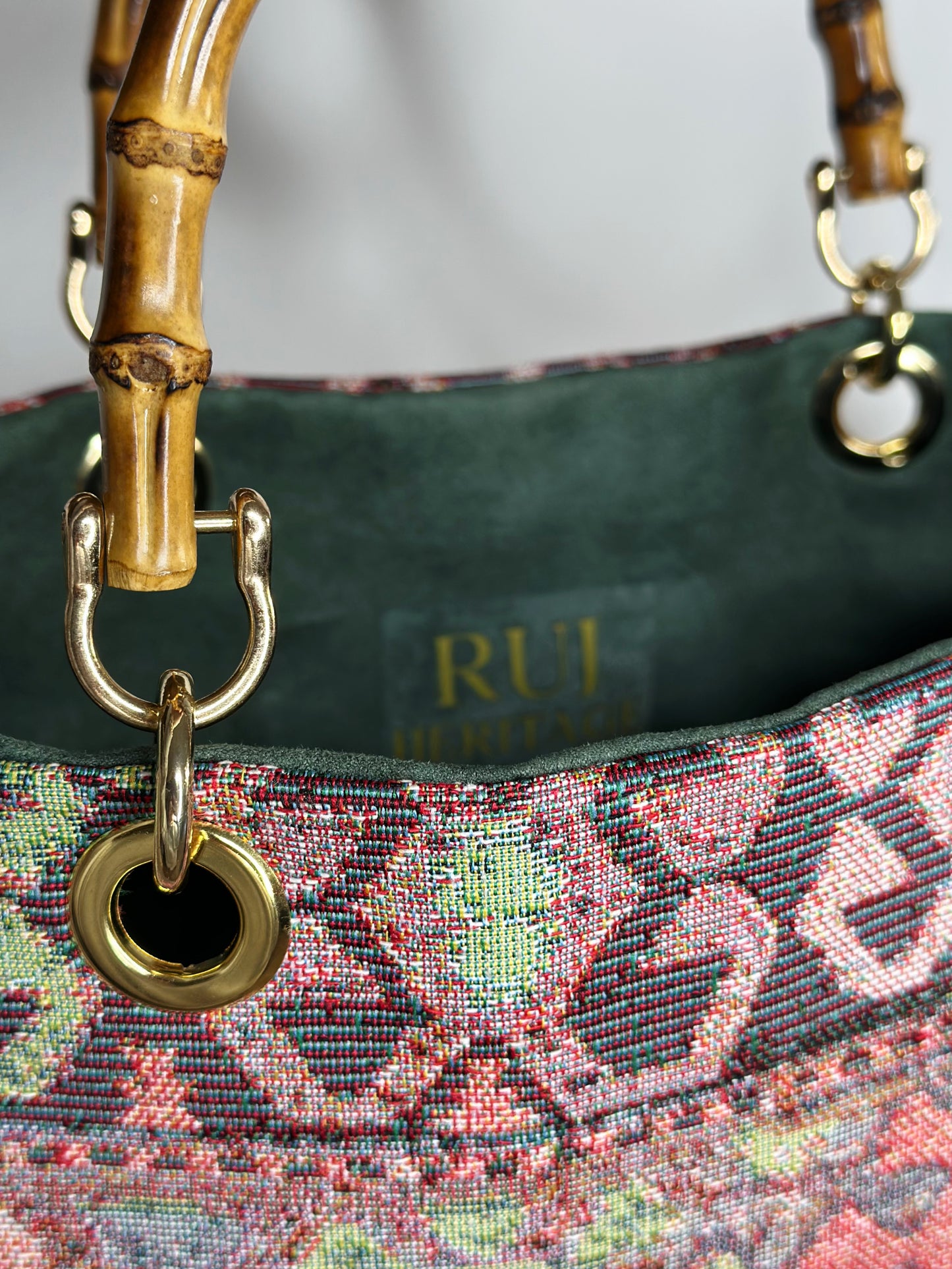 Picnic Bag Jacquard Pink interno Ruj Heritage