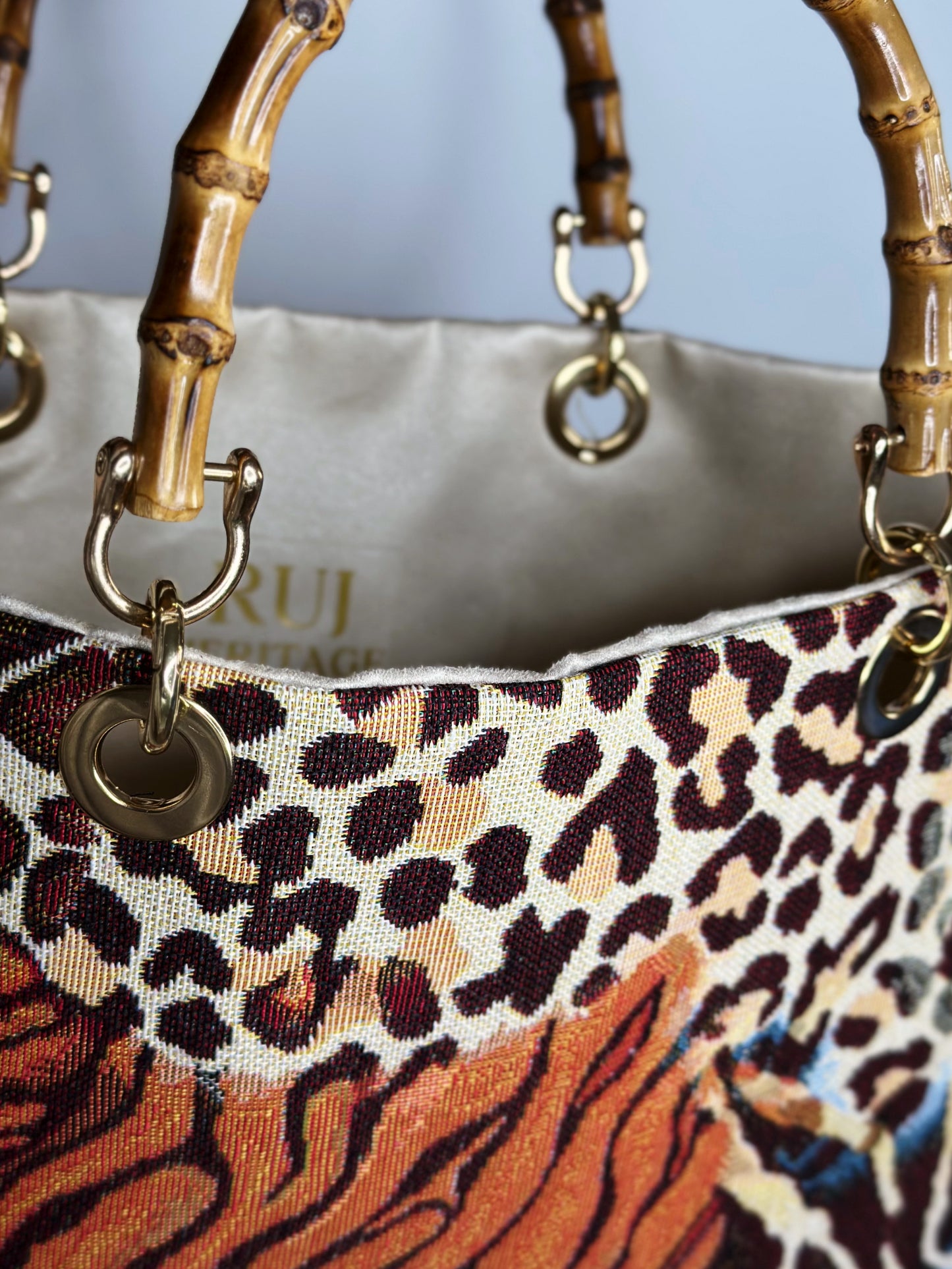 Picnic Bag Jacquard Animalier interno Ruj Heritage