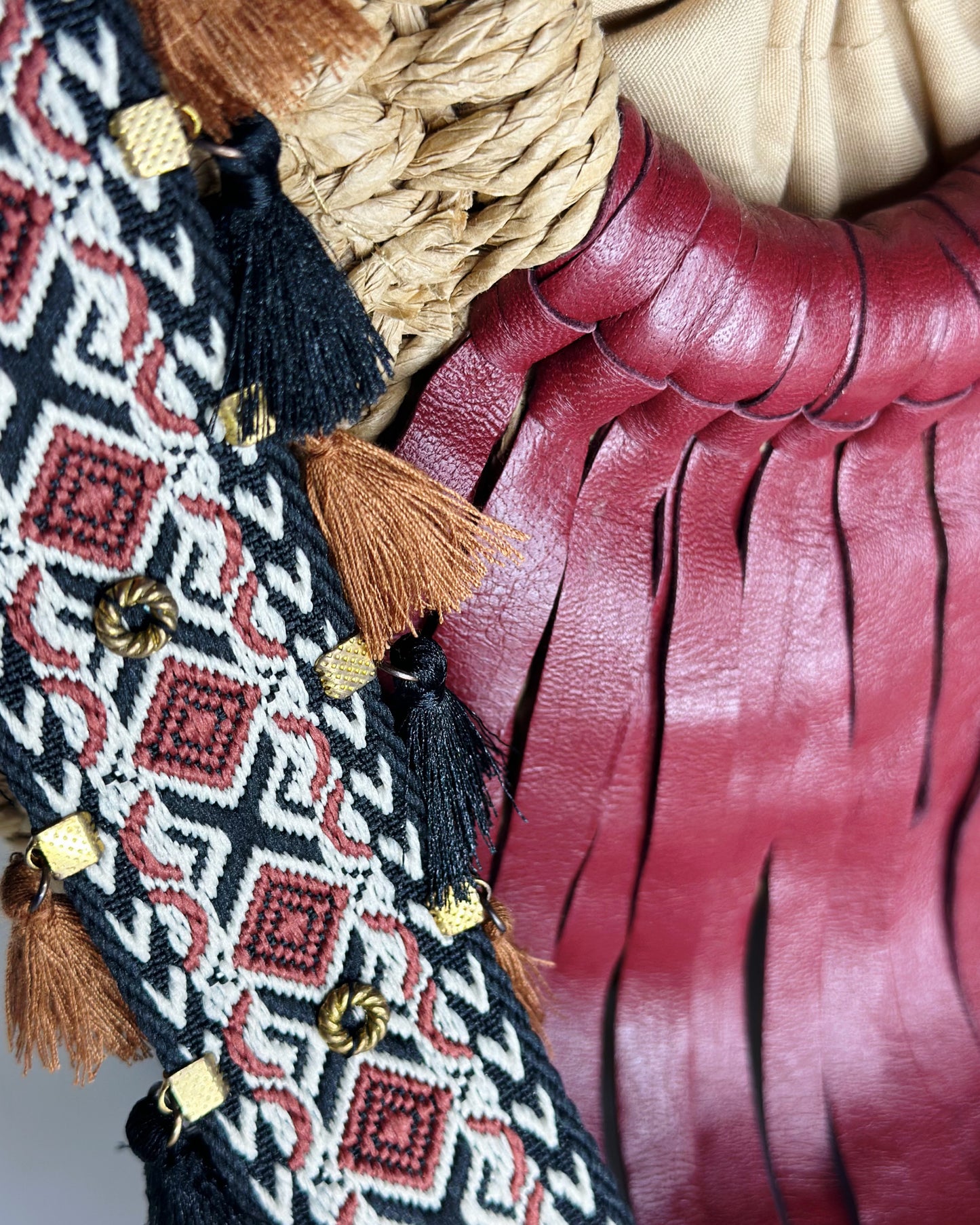 Mini Tex Bag Merlot