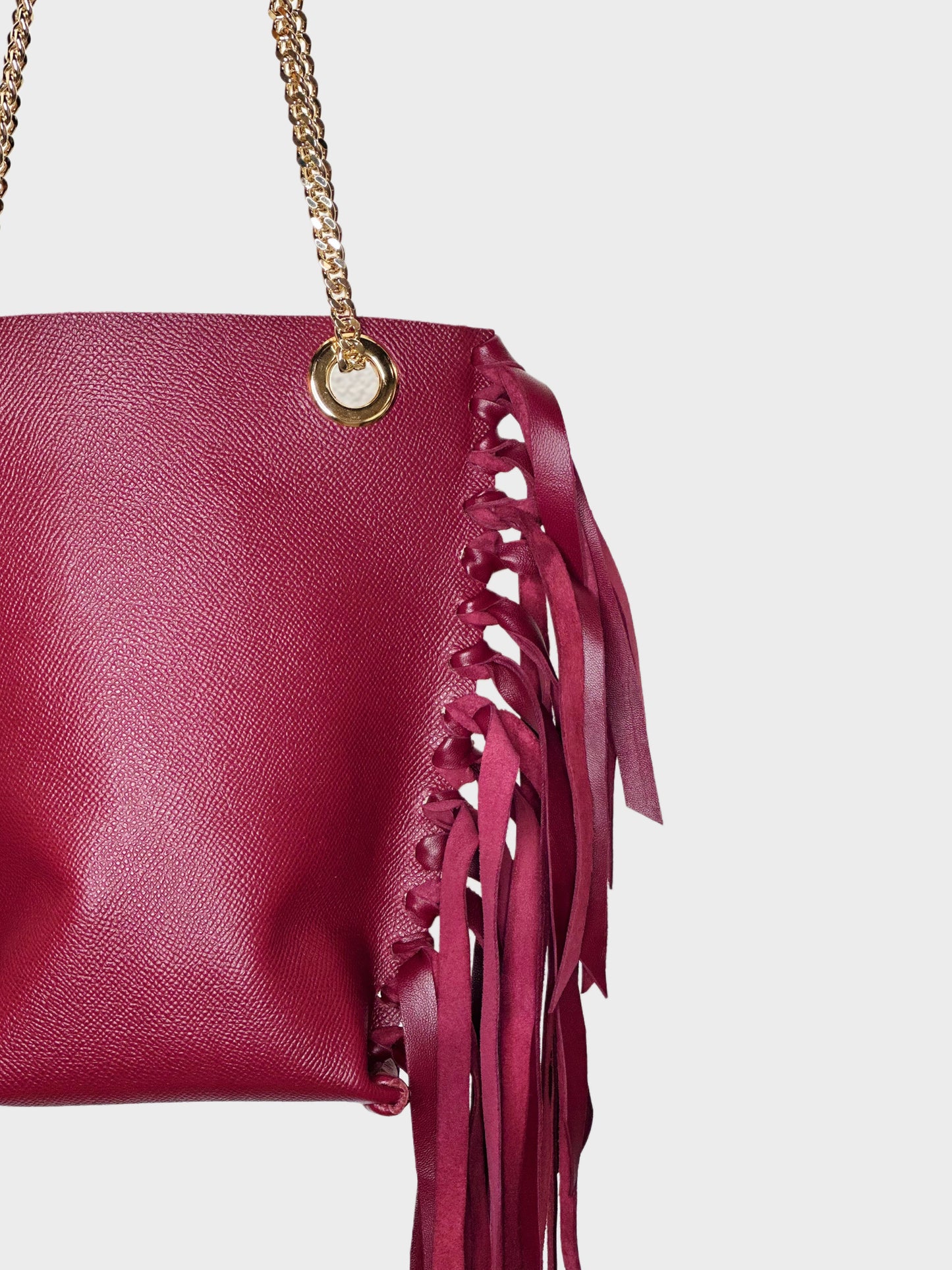 Mini Tote Bag frange Cherry