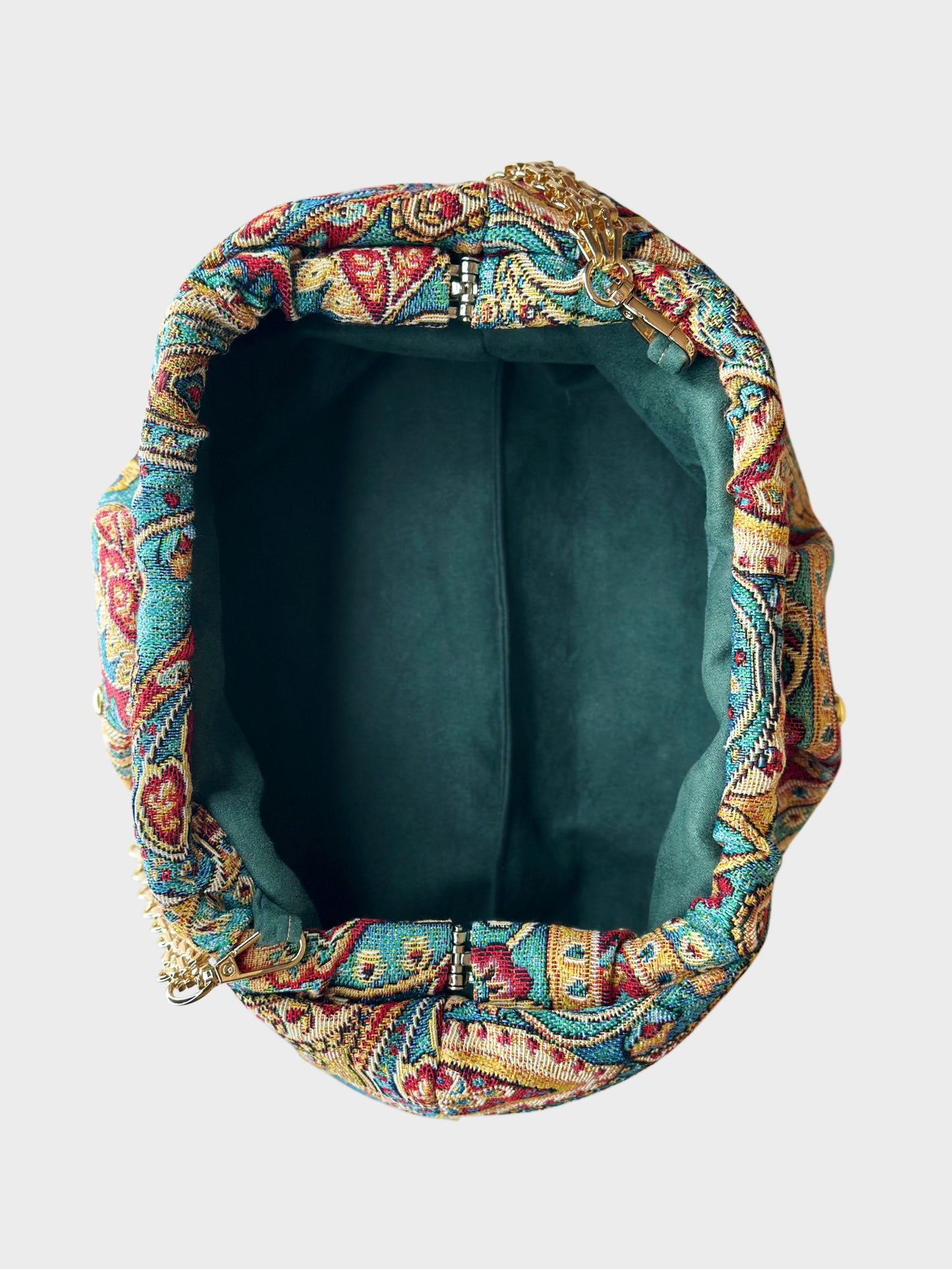 Puffy Bag Jacquard Paisley interno Ruj Heritage