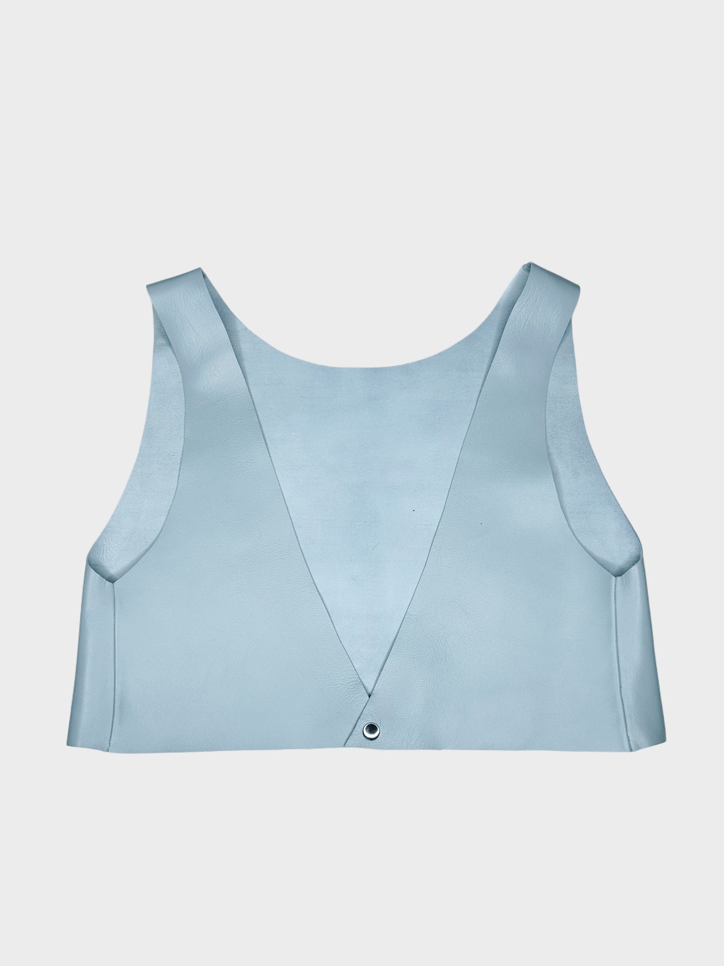 Top Crop Leather Sky