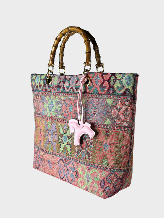 Picnic Bag Jacquard Pink lato Ruj Heritage
