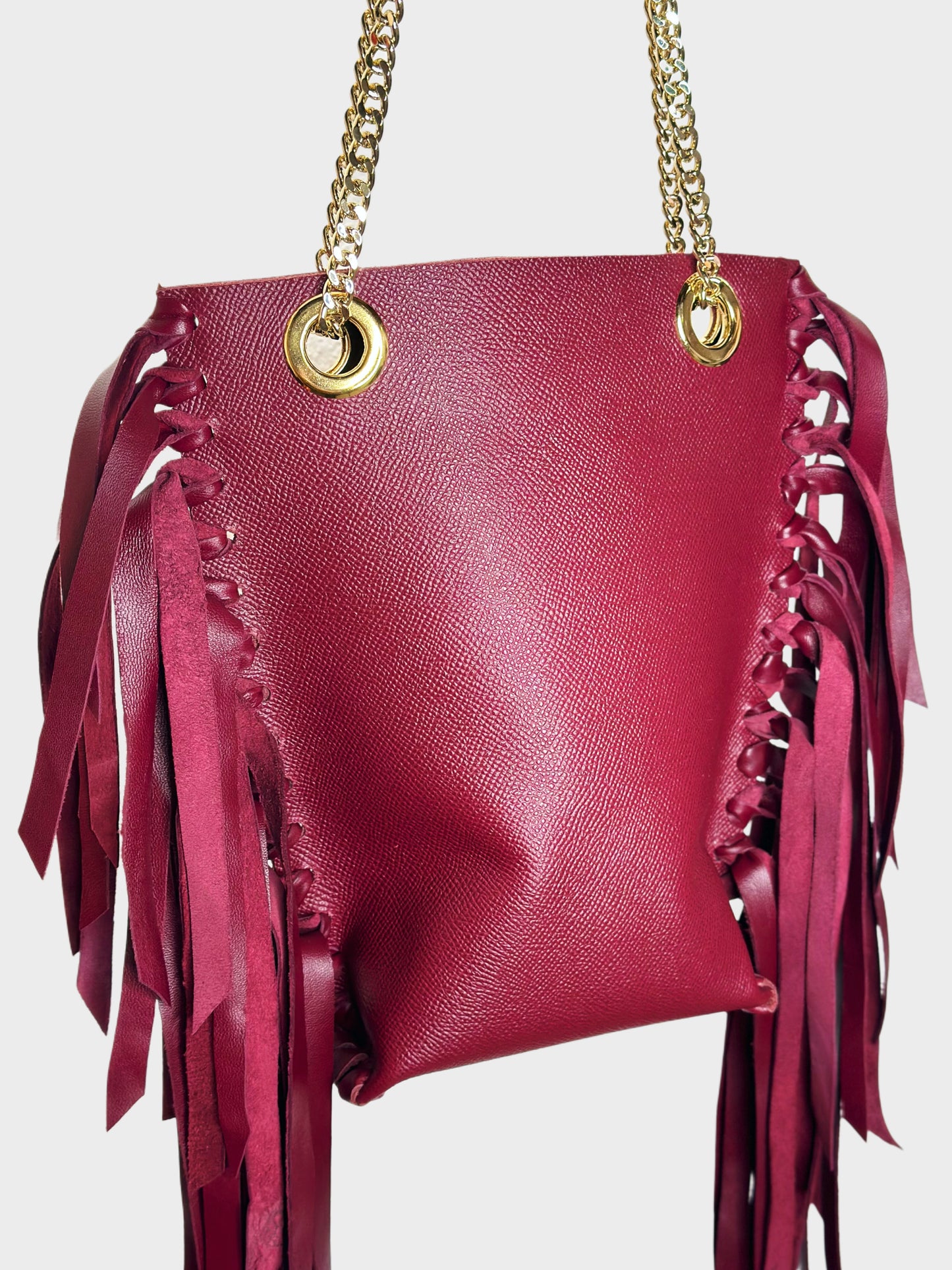 Mini Tote Bag frange Cherry