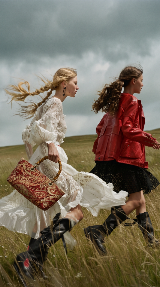 Mini Picnic Bag Jacquard Red