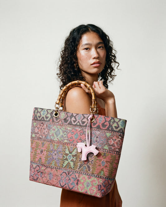 Picnic Bag Jacquard Pink