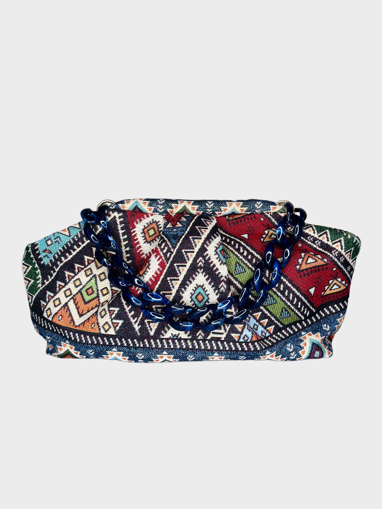 Puffy Bag Boho blu