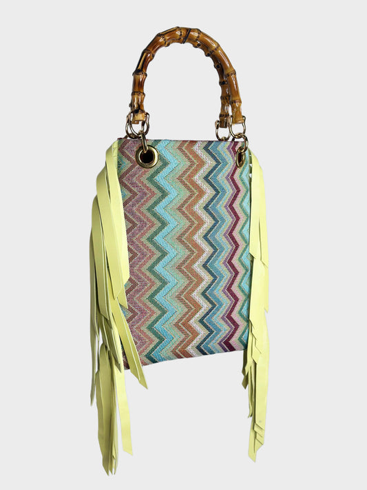 Mini Frange Bag Rainbow yellow