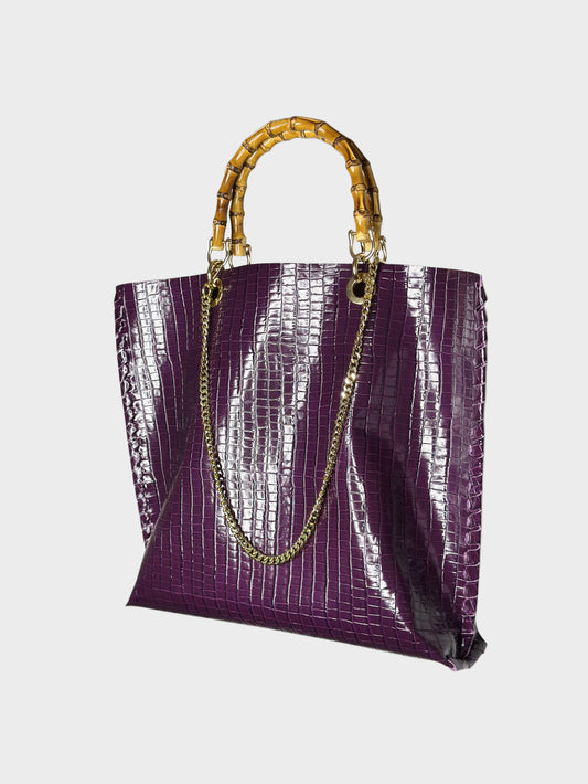 Picnic Bag Croco Purple