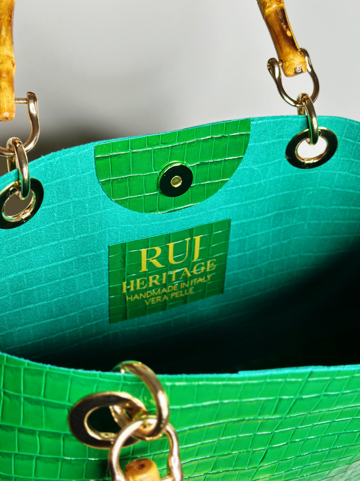 Mini Picnic Bag Croco Green