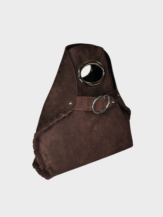 Madeleine Bag Suede Cioccolato