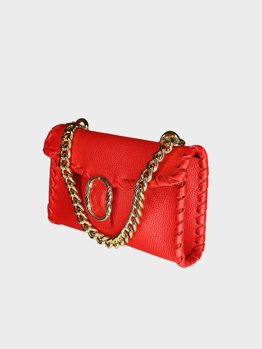 Borsa Mini Shoulder rossa lato Ruj Heritage