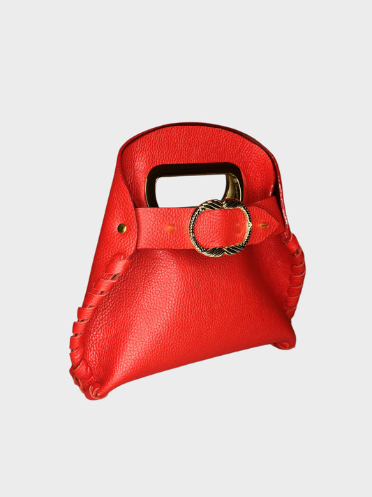 Mini Madeleine Bag in pelle rossa lato Ruj Heritage