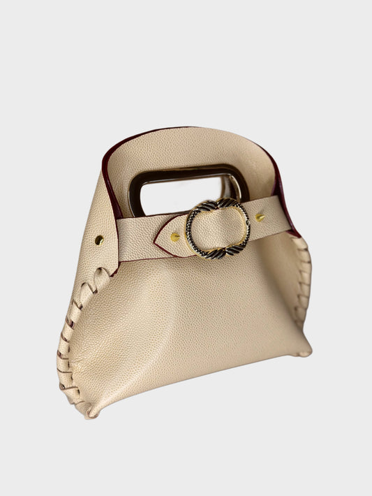 Mini Madeleine Bag Beige in pelle lato Ruj Heritage