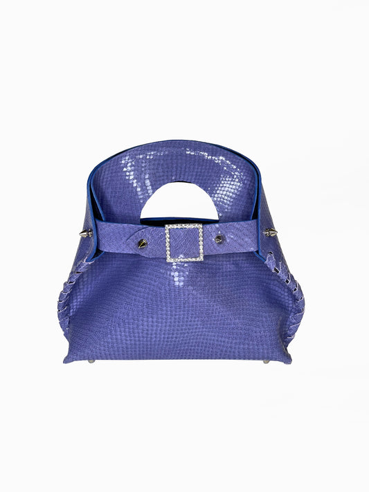 Mini Madeleine Bag Purple Python