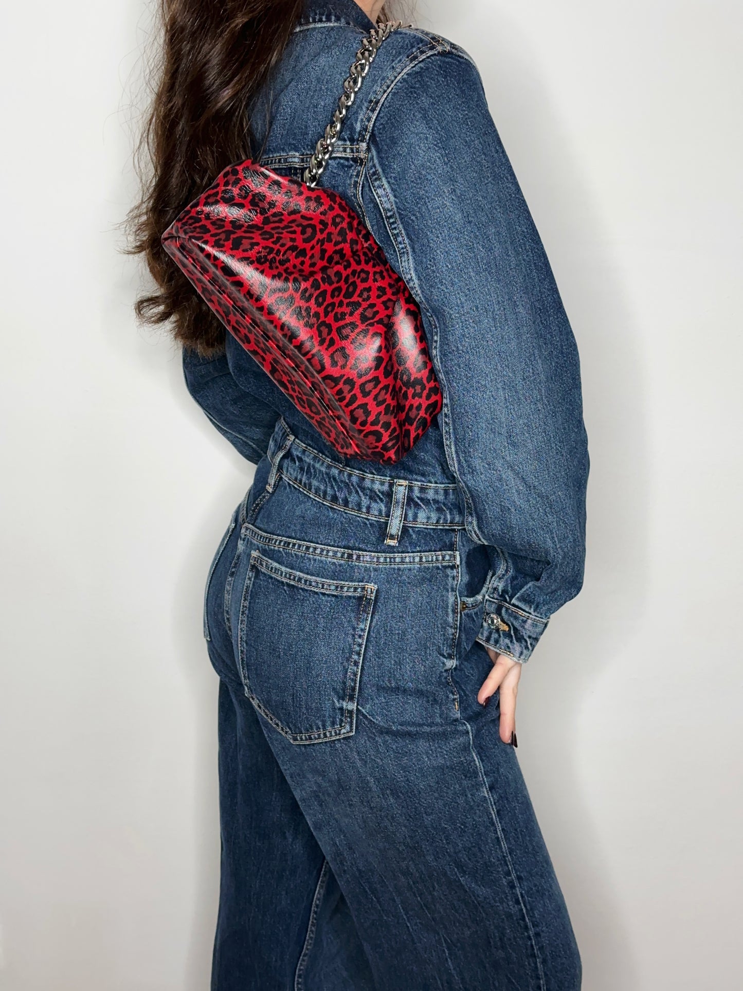 Mini Puffy Bag Rosso Animalier