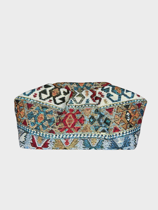Puffy Bag Jacquard Blue Ruj Heritage
