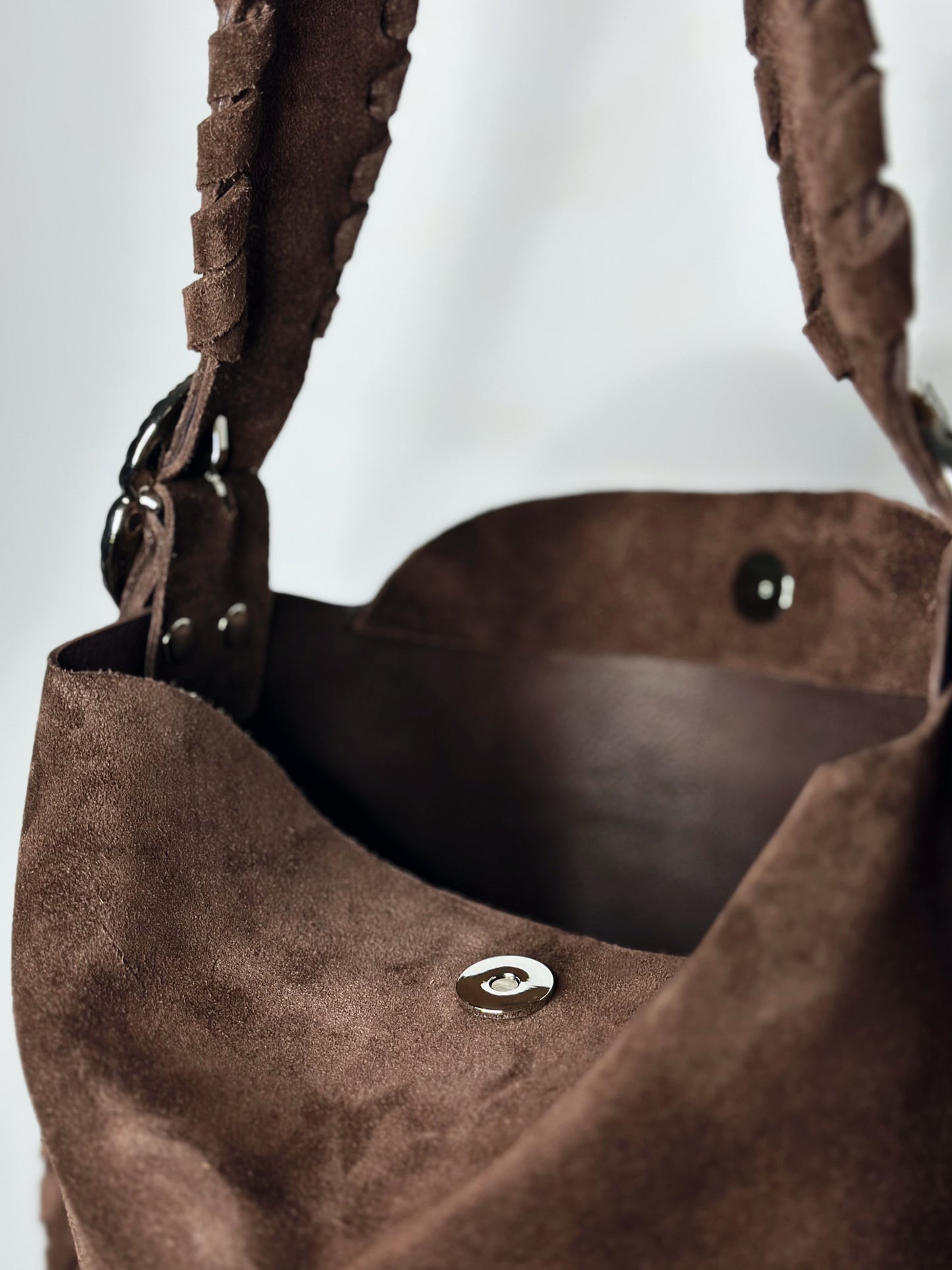 Hobo Bag Suede Cioccolato