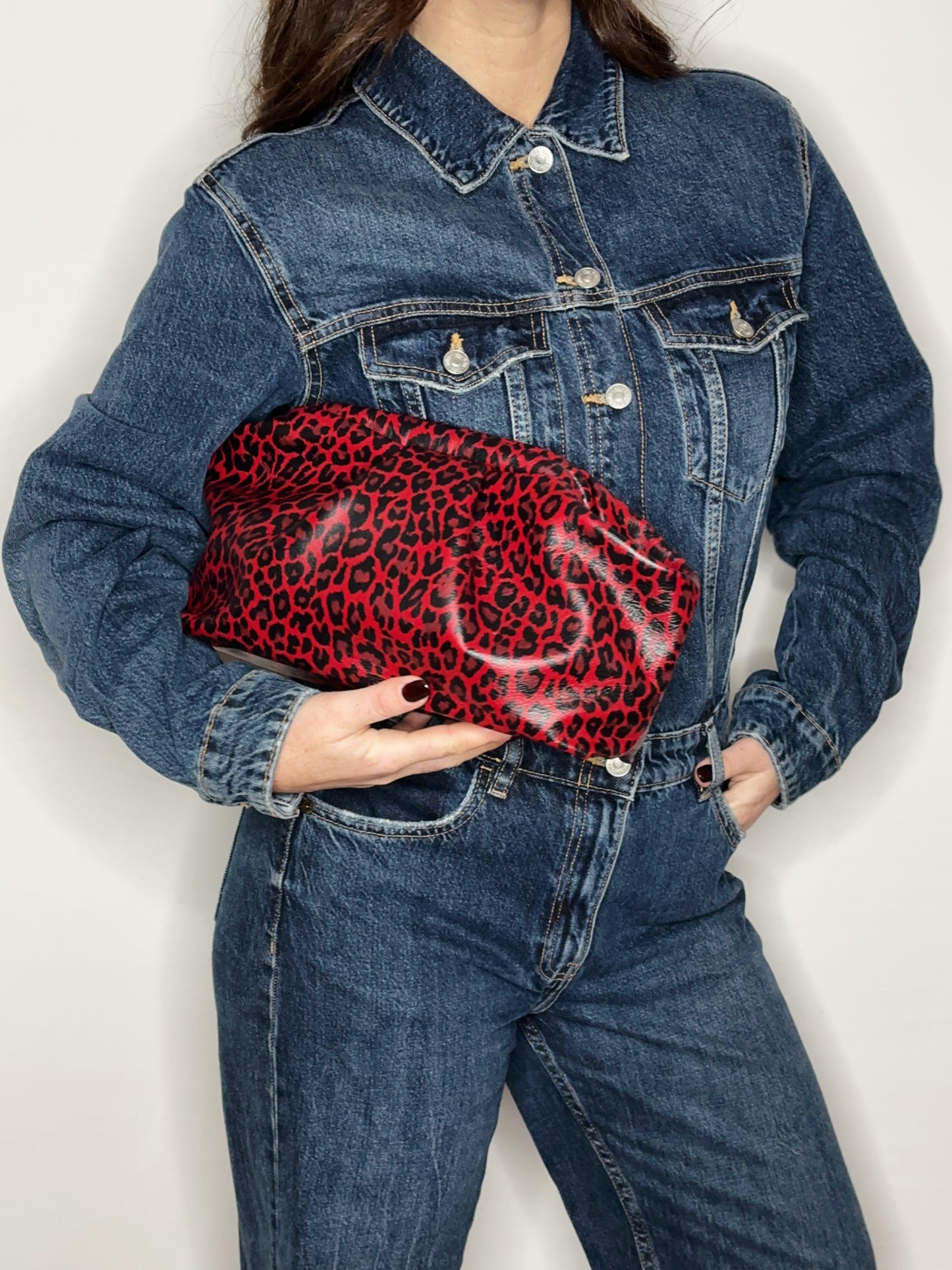 Puffy Bag Rosso Animalier