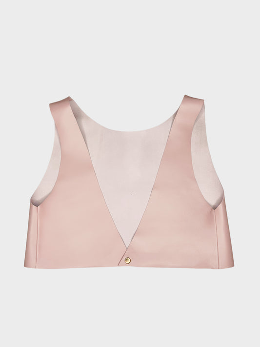 Top Crop Leather Pink