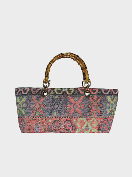 Mini Picnic Bag Jacquard Pink Ruj Heritage