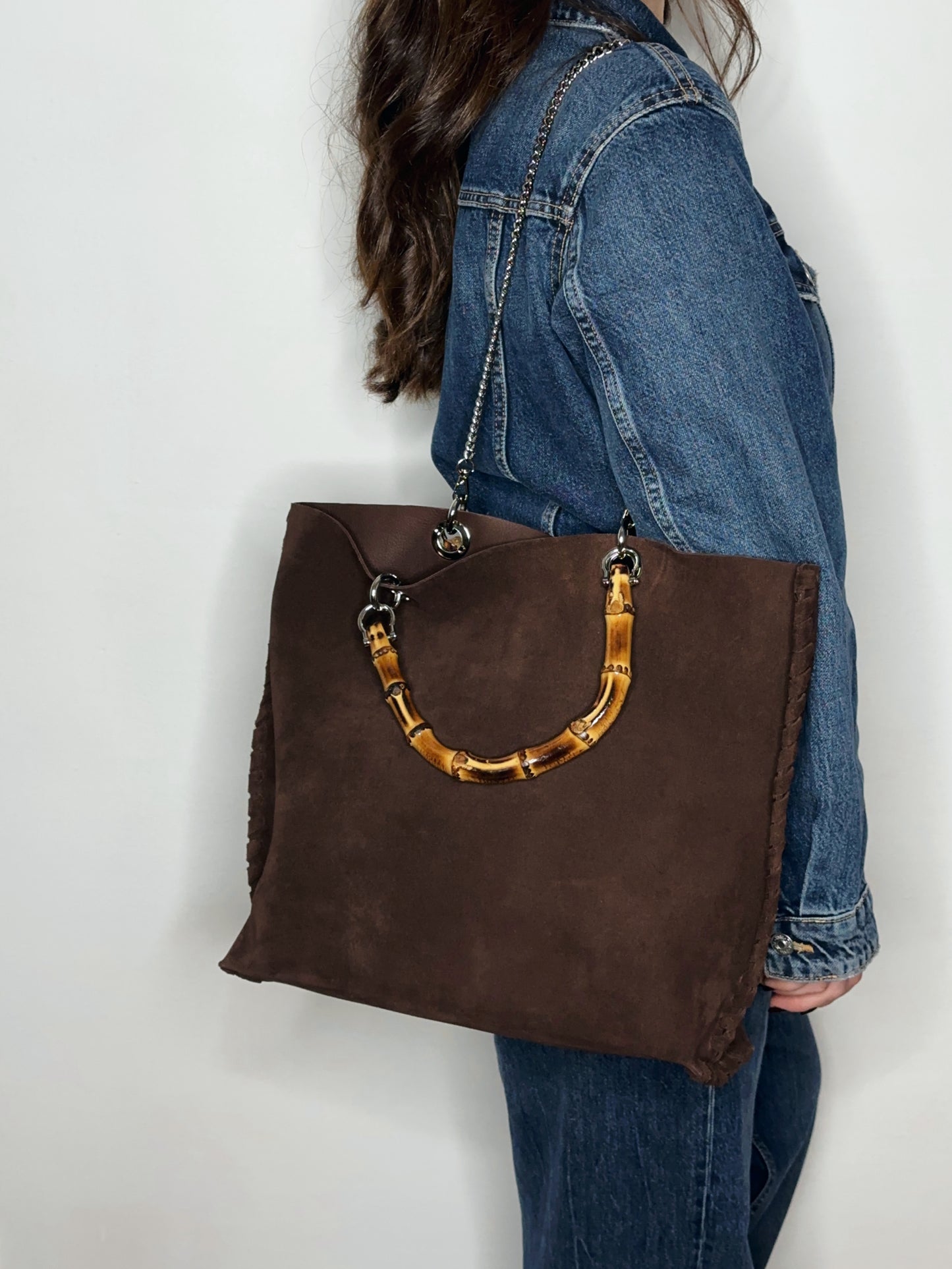 Picnic Bag Suede Cioccolato
