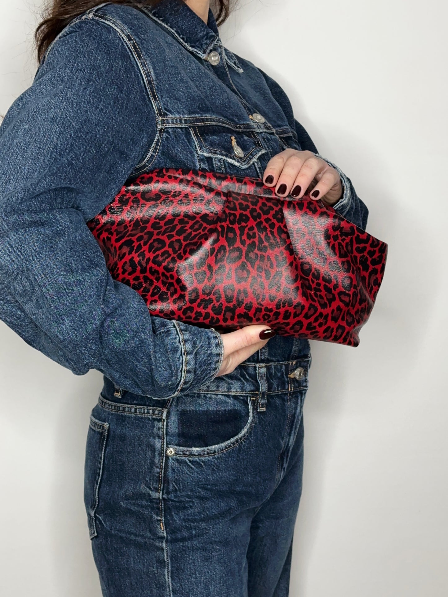 Puffy Bag Rosso Animalier