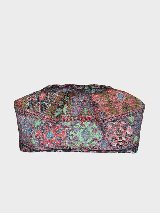 Puffy Bag Jacquard Pink Ruj Heritage