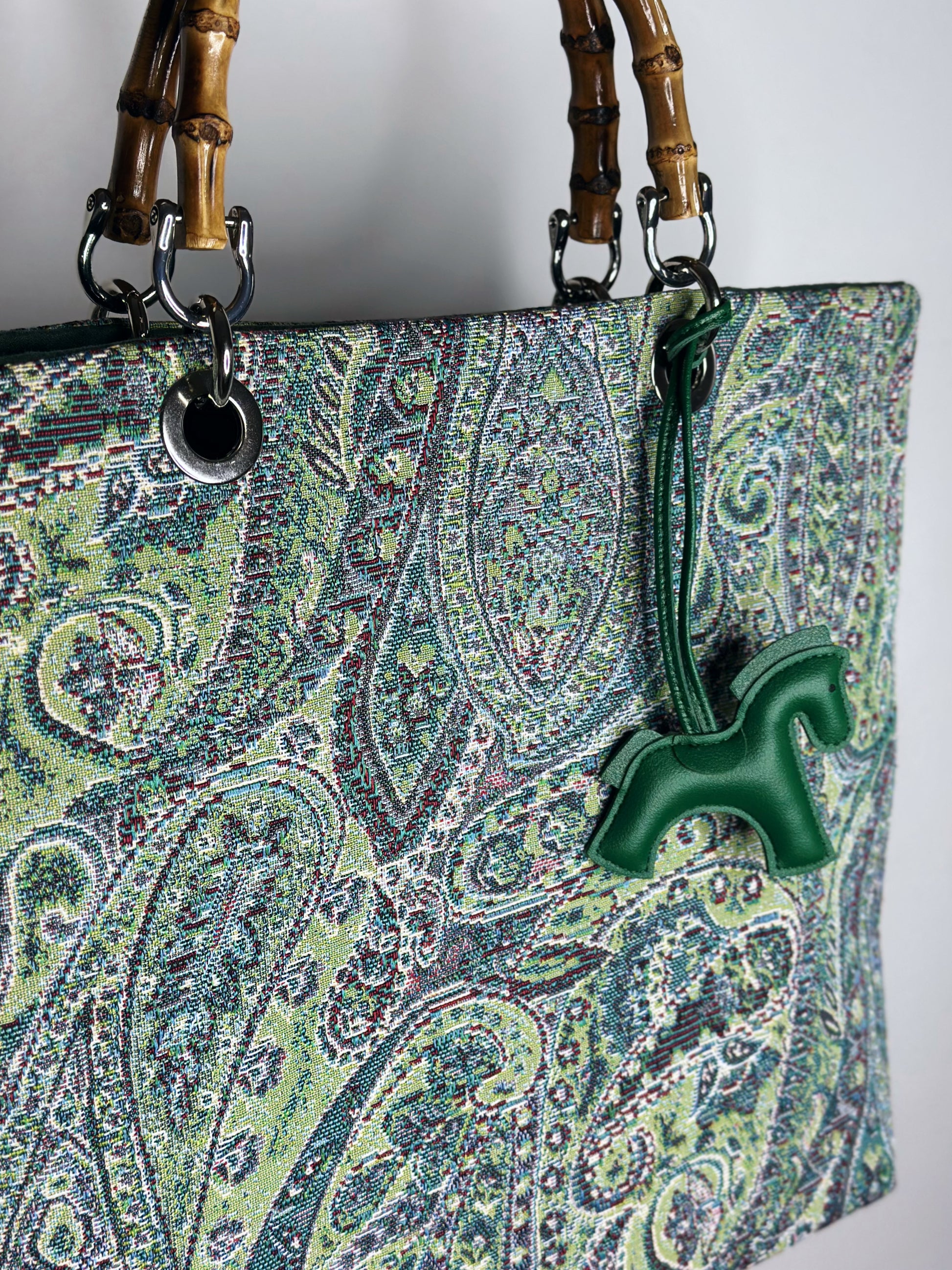 Picnic Bag Jacquard Turchese tessuto Ruj Heritage