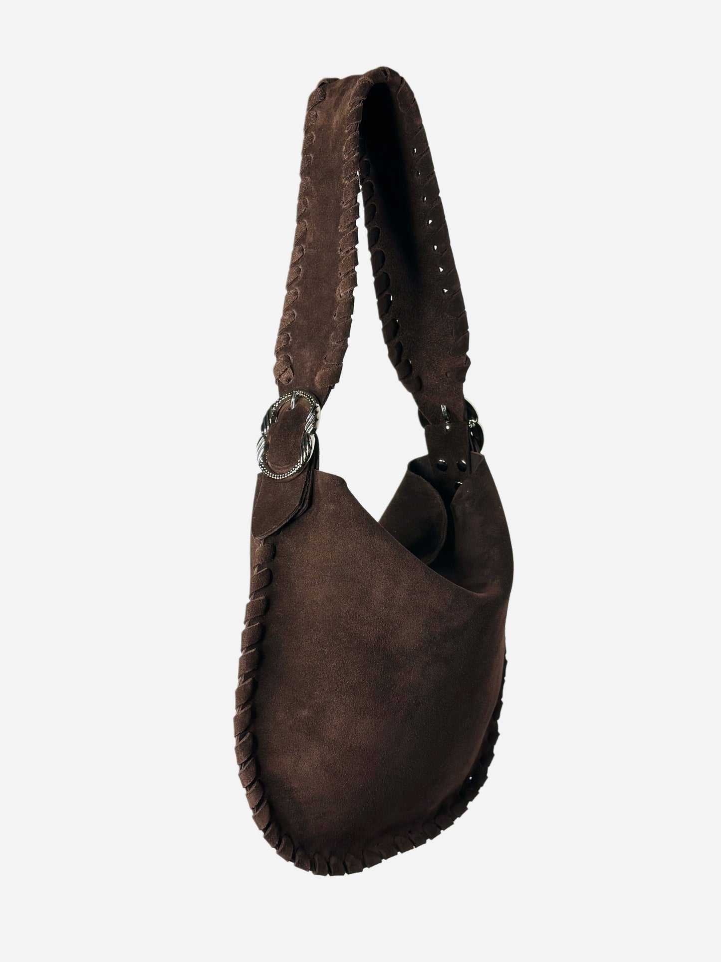 Hobo Bag Suede Cioccolato