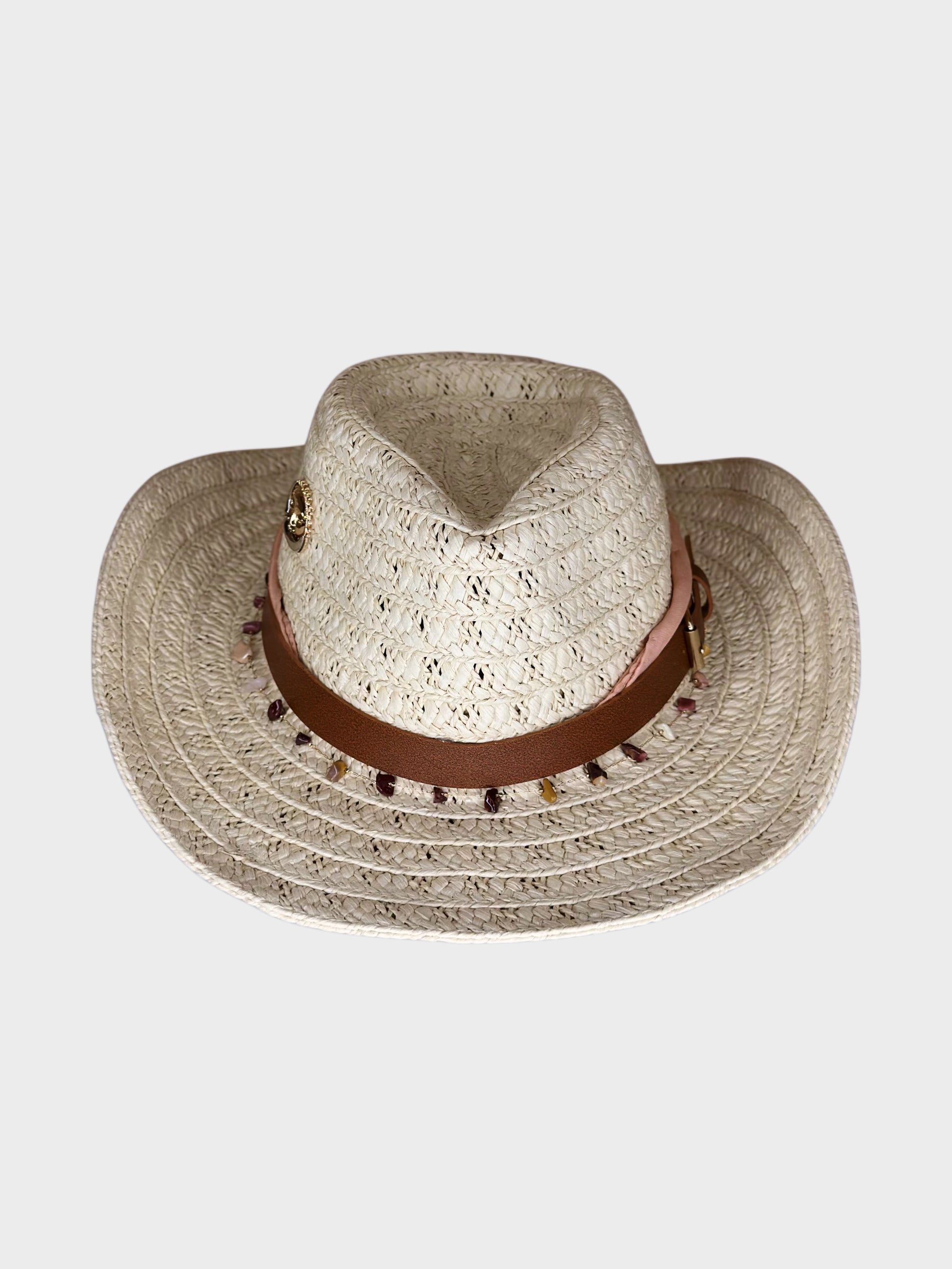 Cappello Western Paglia Rosa Ruj Heritage