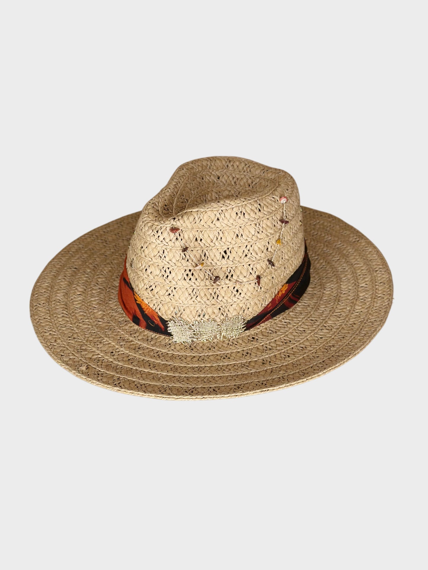 Cappello Fedora Paglia Orange lato dx Ruj Heritage