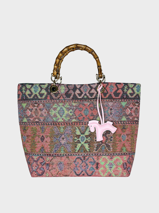 Picnic Bag Jacquard Pink Ruj Heritage