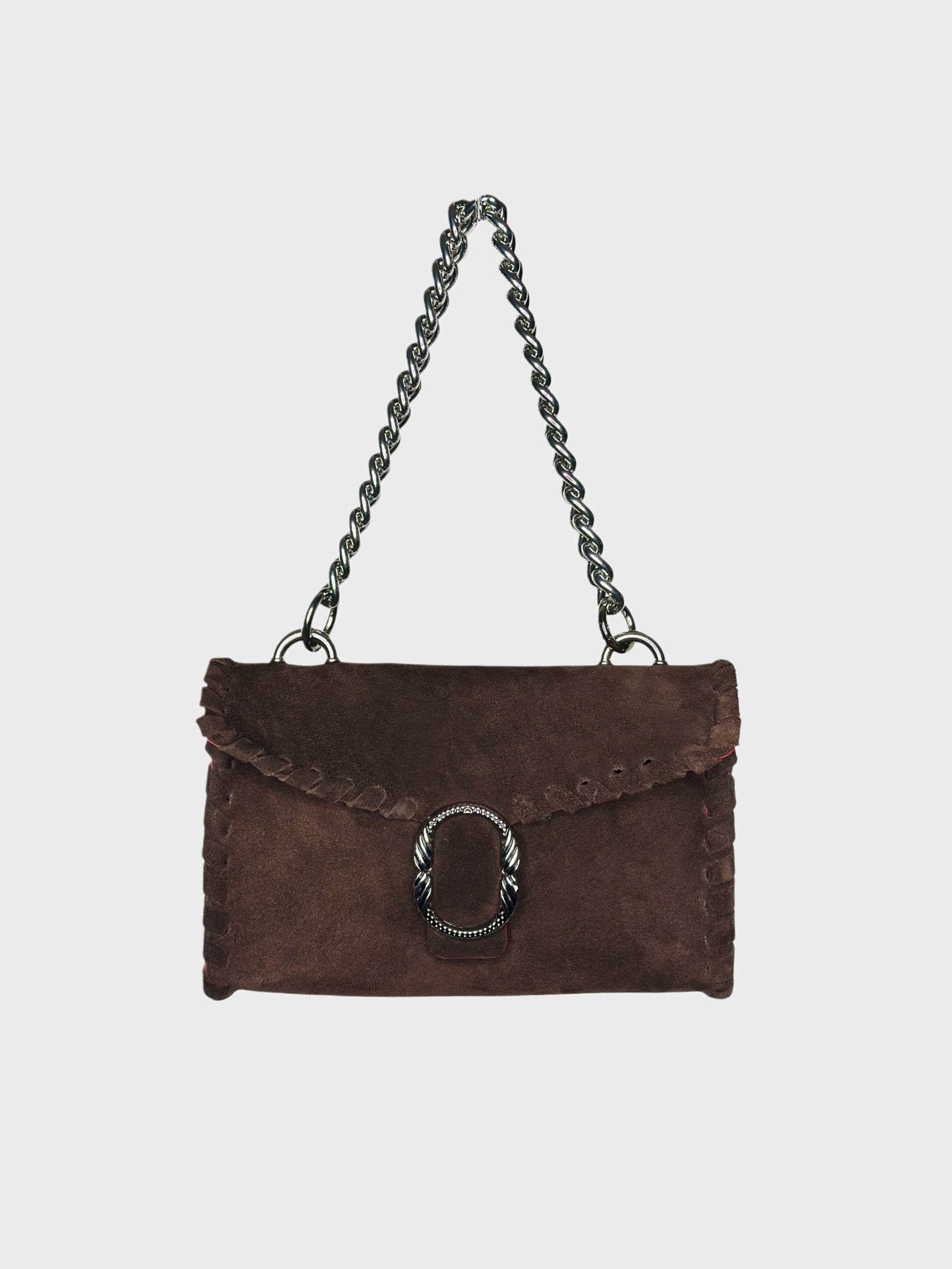 Mini Shoulder Bag suede cioccolato marrone borsa in suede 