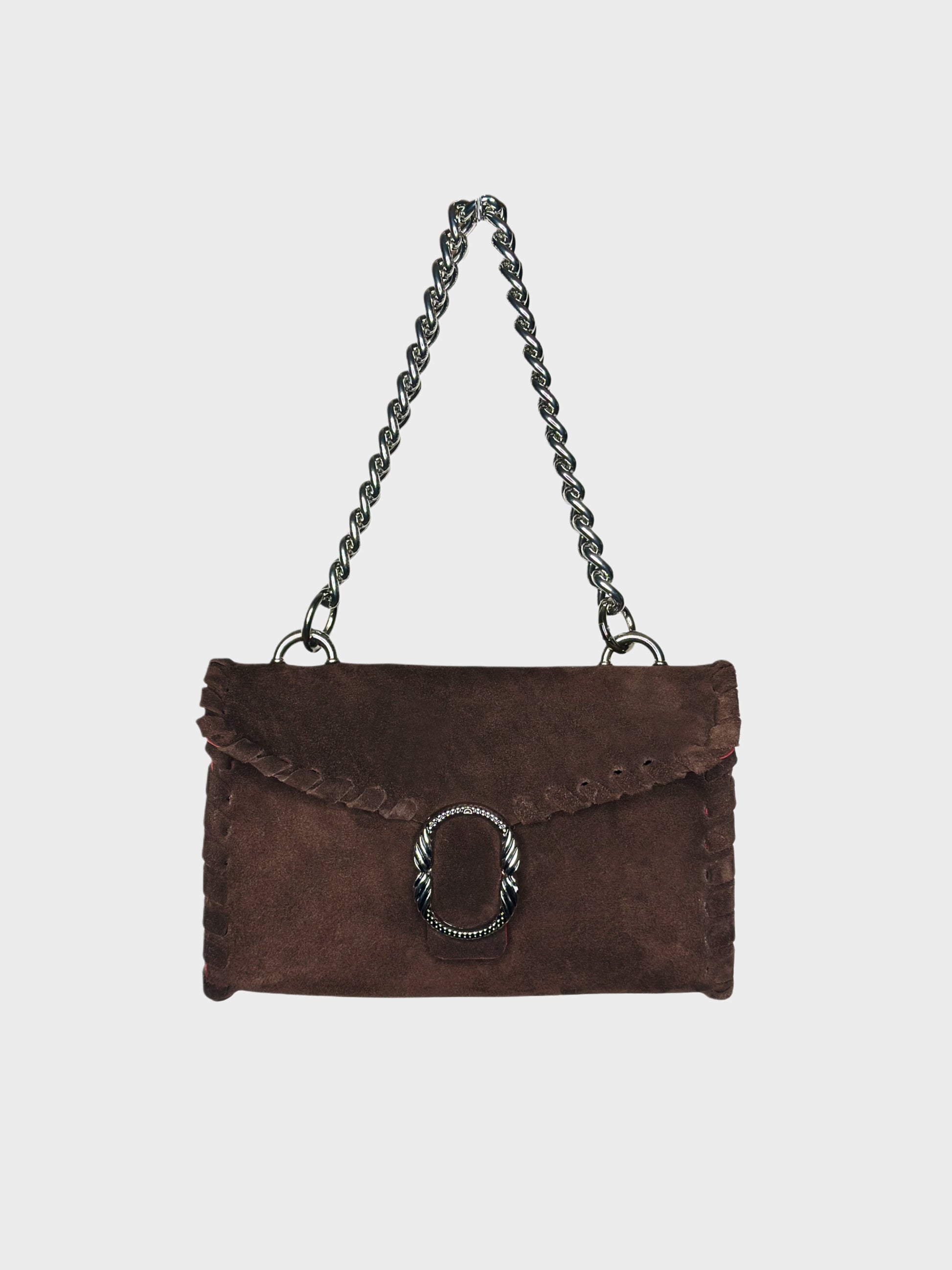 Mini Shoulder Bag suede cioccolato marrone borsa in suede 