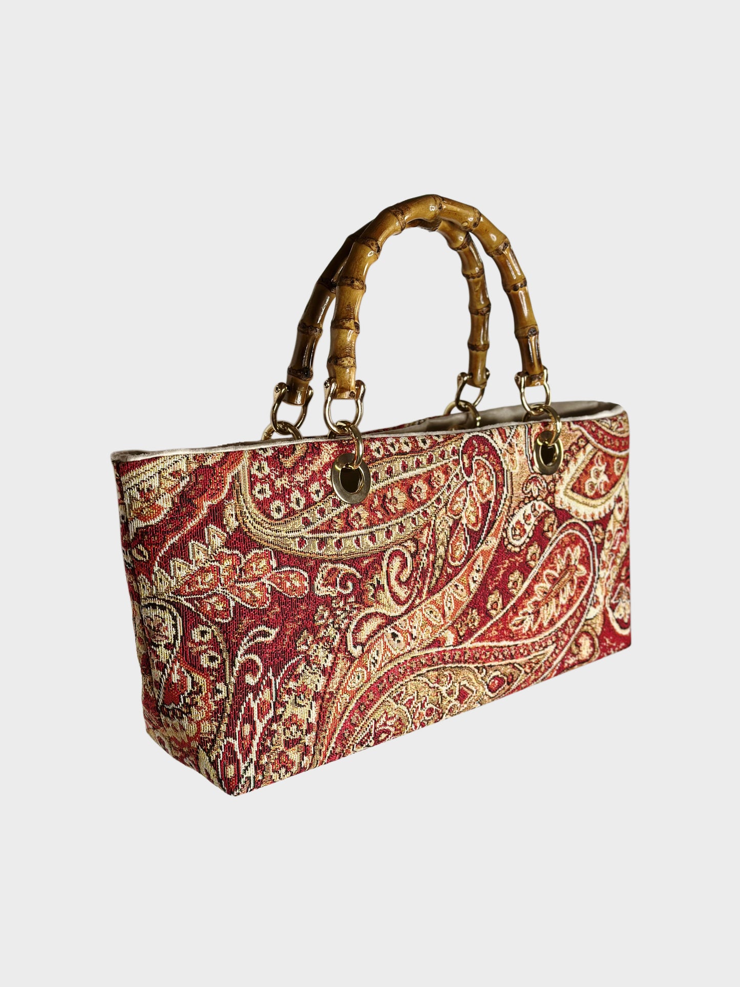 Mini Picnic Bag Jacquard Red lato Ruj Heritage