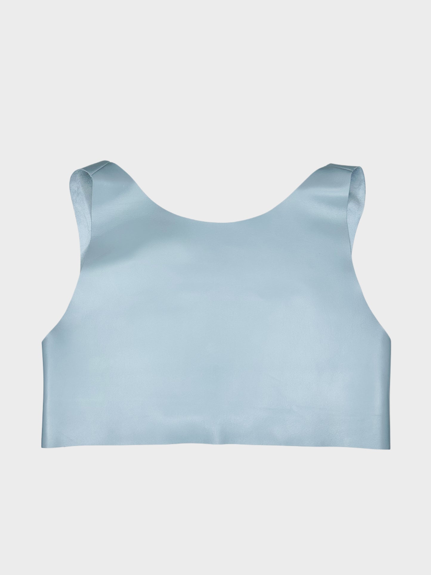 Top Crop Leather Sky