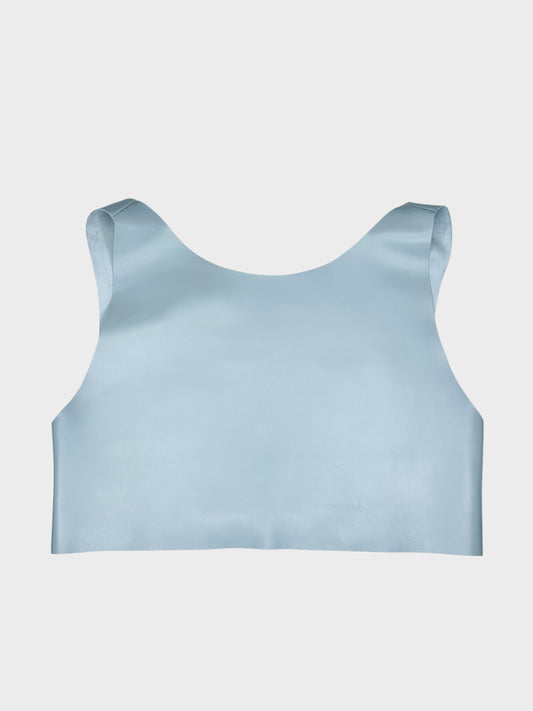 Top Crop Leather Sky