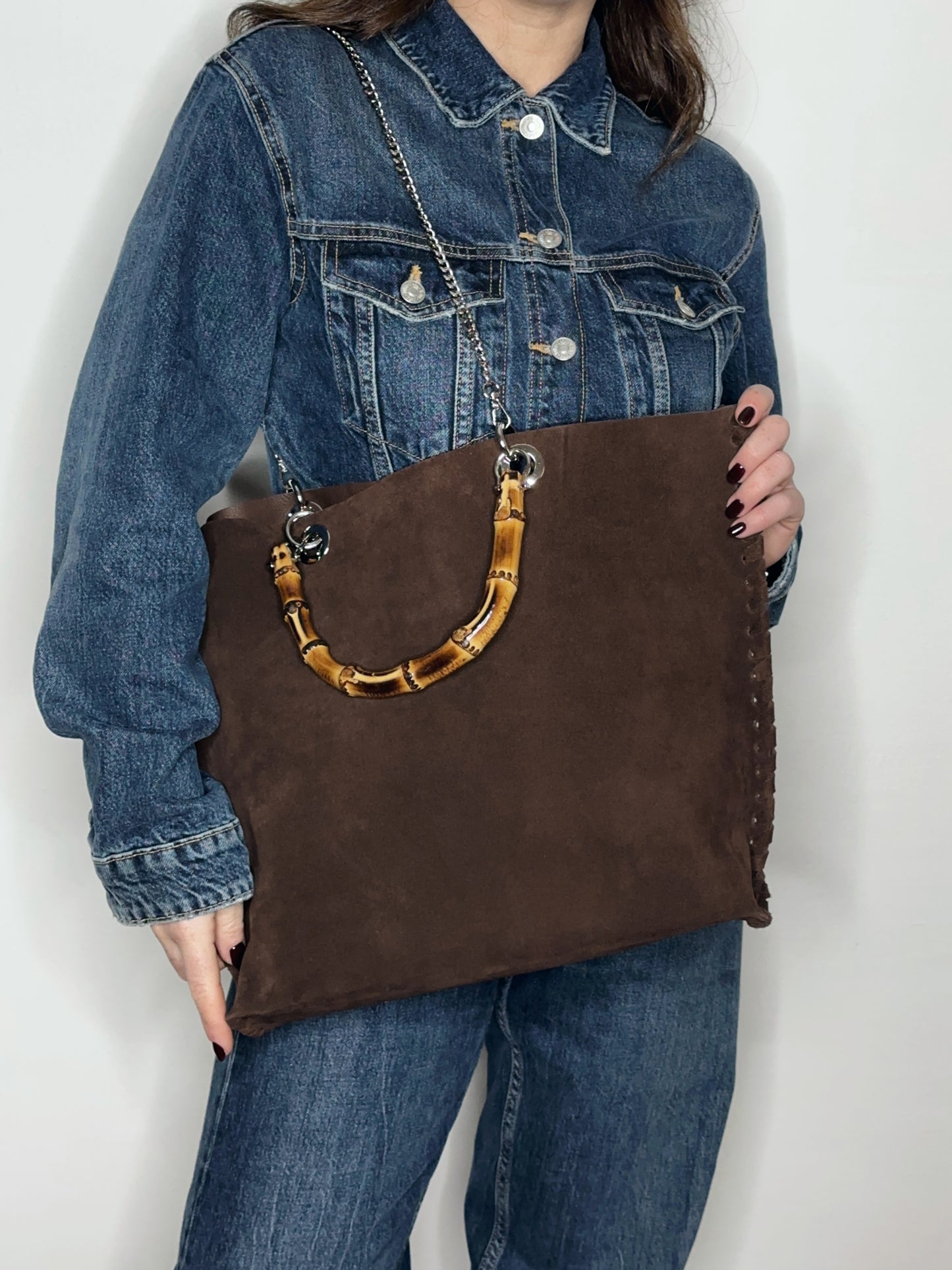 Picnic Bag Suede Cioccolato