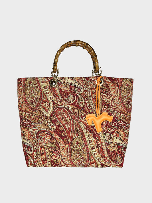 Picnic Bag Jacquard Red Ruj Heritage