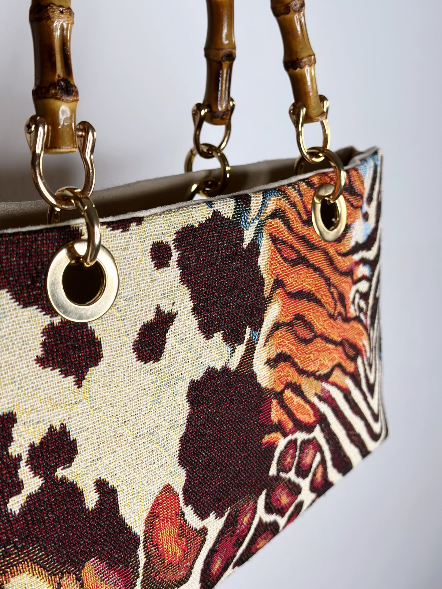 Mini Picnic Bag Jacquard Animalier tessuto Ruj Heritage