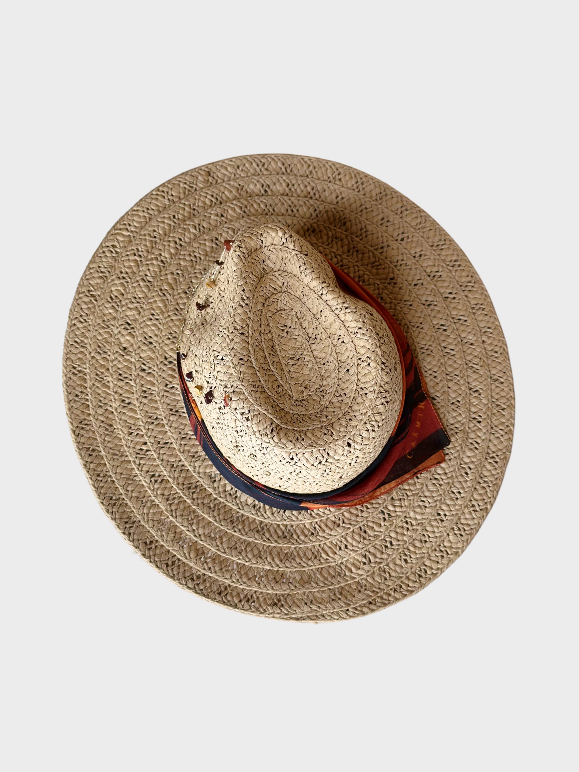 Cappello Fedora Paglia Orange superiore Ruj Heritage