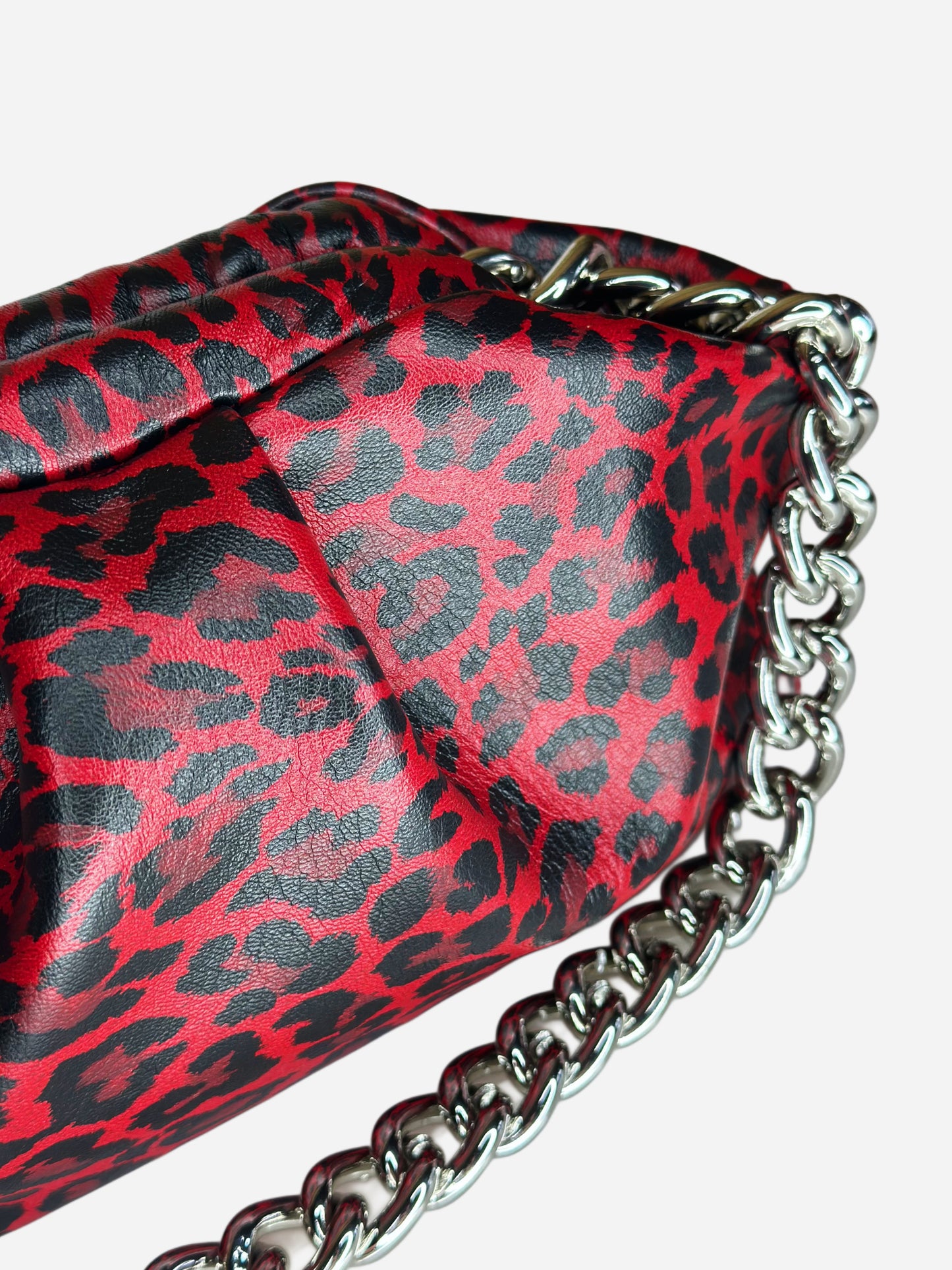 Mini Puffy Bag Rosso Animalier