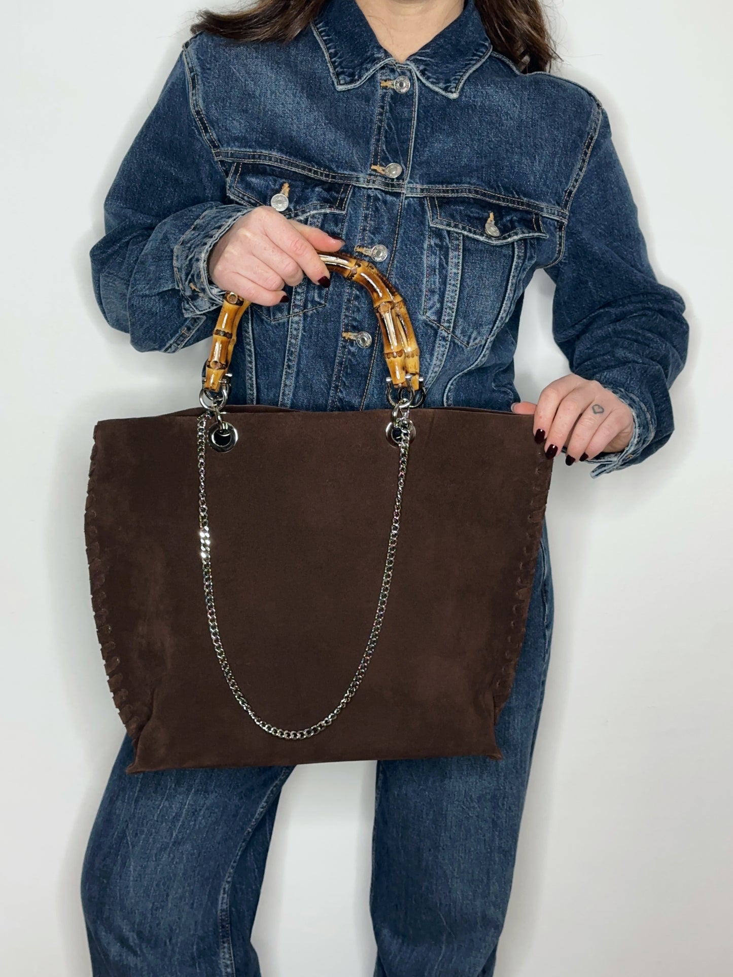 Picnic Bag Suede Cioccolato