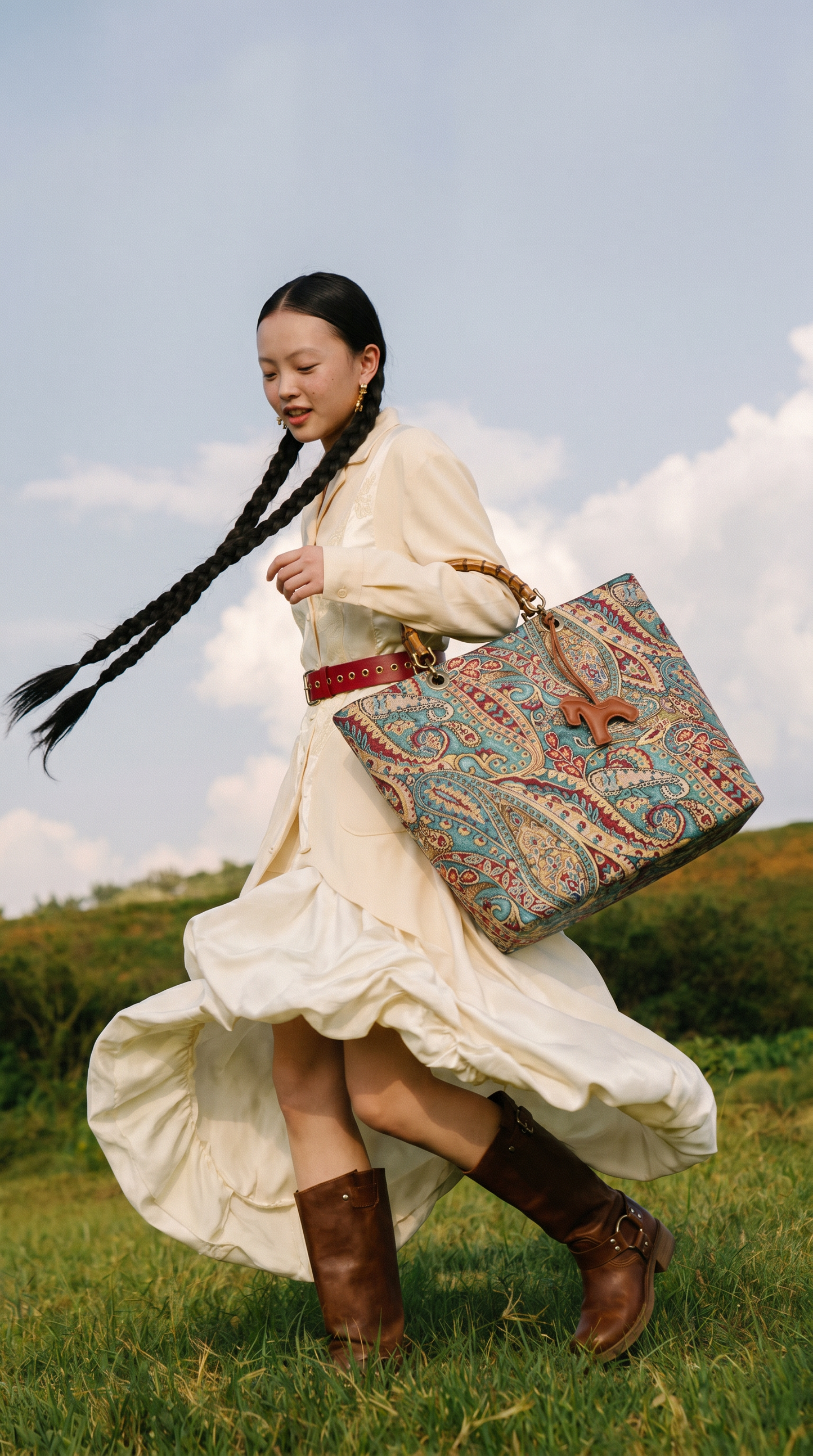 Picnic Bag Jacquard Paisley